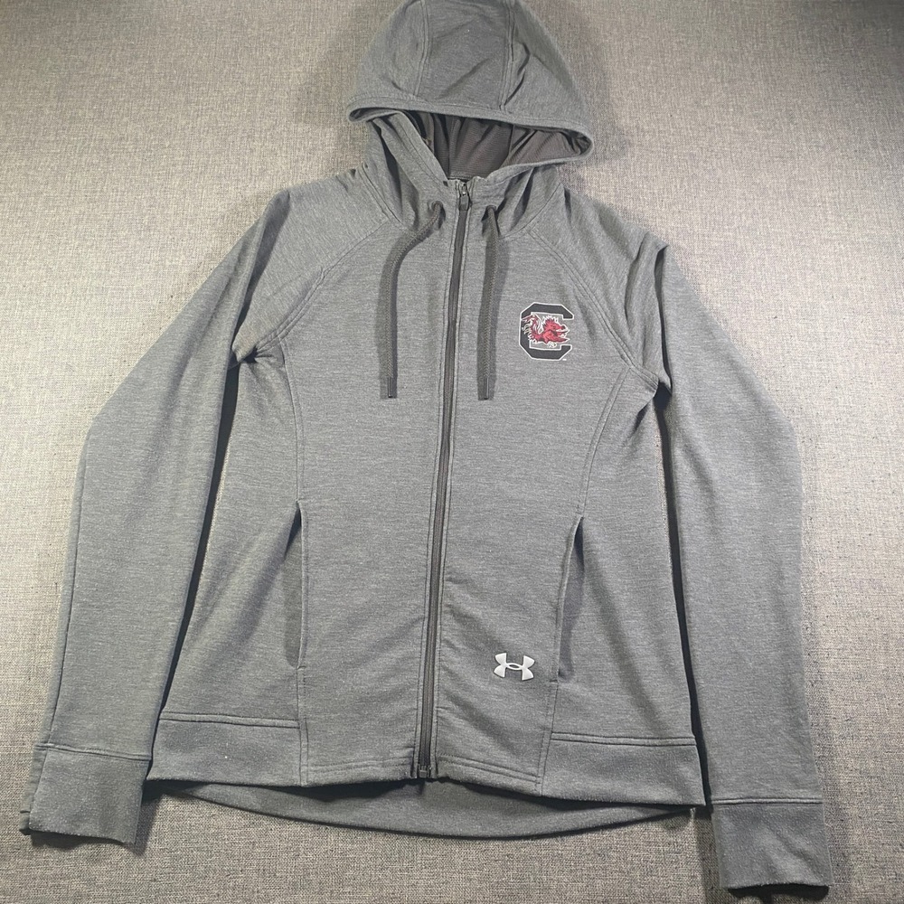 Under Armour South Carolina Gamecocks Women Gray Hoodie Sweatshirt S Terry Cloth